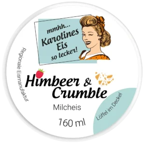 Himbeeren & Crumble Milcheis