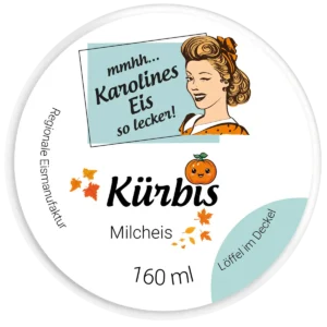 Kürbis Milcheis