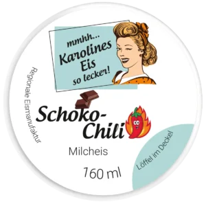 Schokolade mit Chili Milcheis