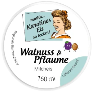Walnuss & Pflaume Milcheis