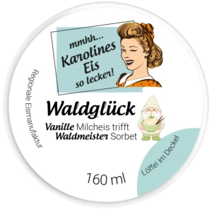Waldglück Vanille Milcheis trifft Waldmeister Sorbet